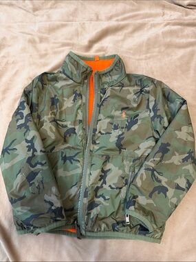 Polo by Ralph Lauren Kids Fleece-Lined Camo Jacket - Orange & Olive